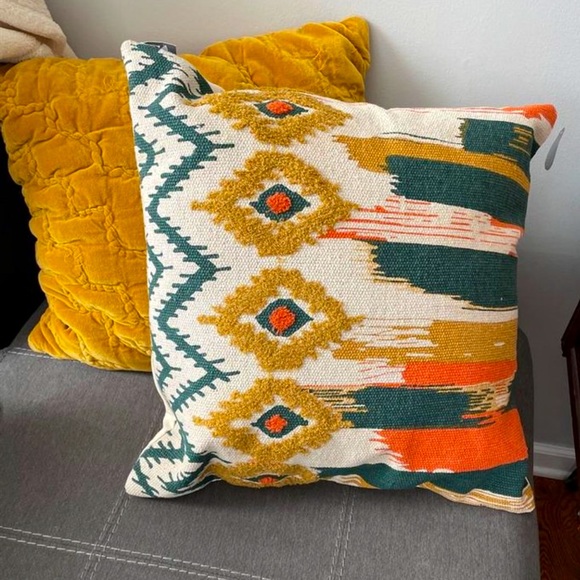 Other - 2/$50 Boho Ikat Oversized Square Throw Pillow 20x20